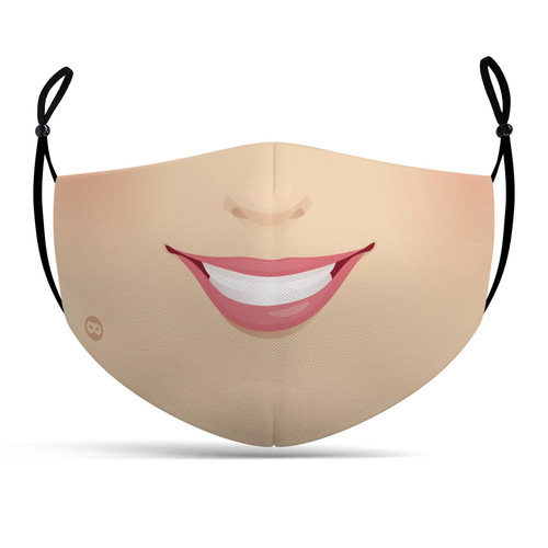 Stoffmaske comic frau - stoffmaske,