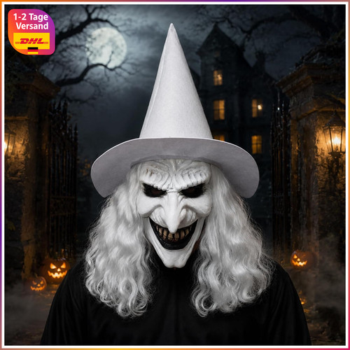 Halloween maske hexen latex - halloween,