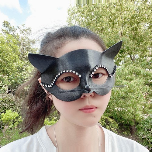 Frauen schwarze katzenmaske - schwarze,