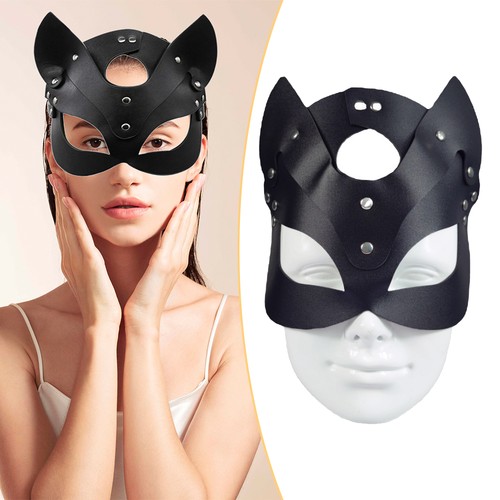 Frau kunstleder katzenmaske - frau,