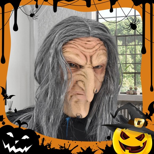 Hexenmaske langen haaren - langen,