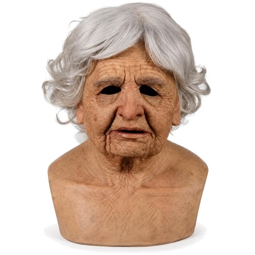 Halloween maske alter frau - maske,