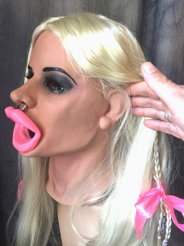 Latexmaske pink kate - latexmaske,