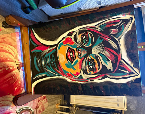 Pop art gemälde auf - auf, leinwand