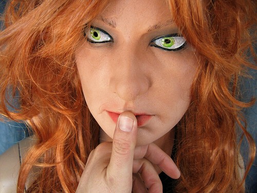 Latex maske scarlett - scarlett, +augen