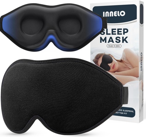 Innelo schlafmaske schwarz - schlafmaske,