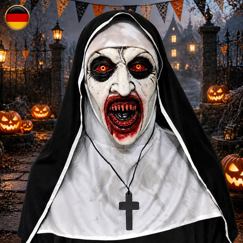 Geistermaske frau mit haaren - geistermaske,