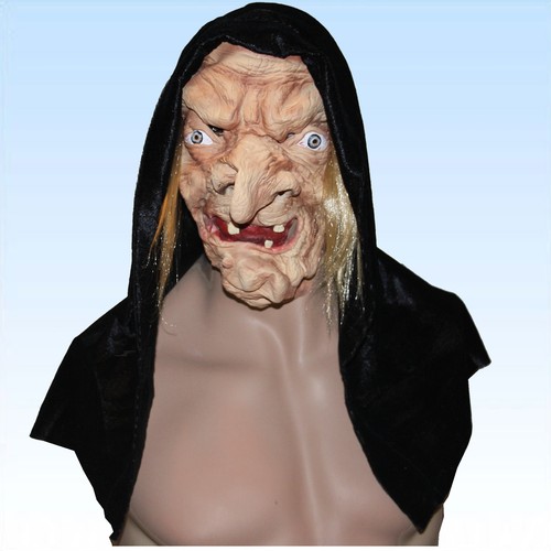 Hexenmaske mit umhang - hexenmaske,