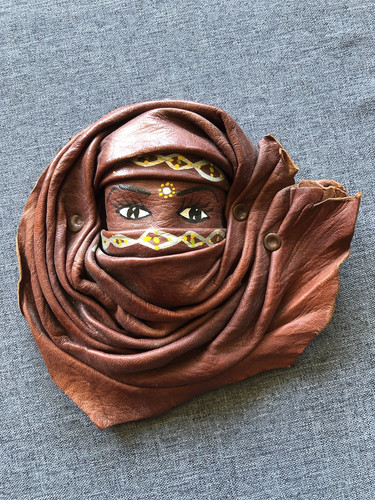 Deko wanddeko ledermaske maske - ledermaske,