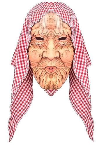 Realistische oma maske - realistische,
