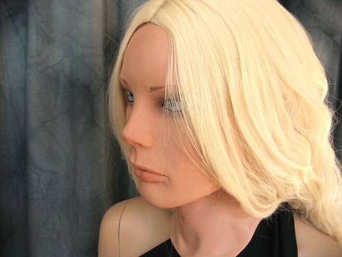 Latexmaske blond angel - angel, b-ware