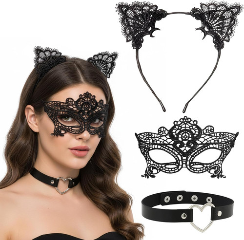 Dreiteiliges catwoman kostüm - dreiteiliges,