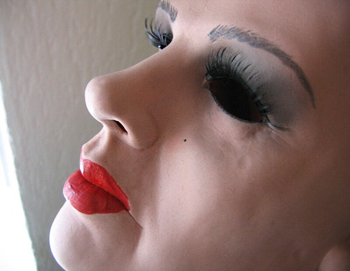 Latexmaske kate red wimpern - kate, b