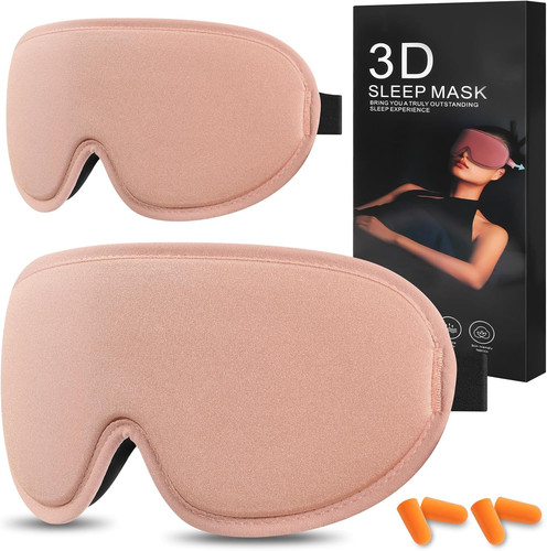 Schlafmaske rosa 2er - schlafmaske,