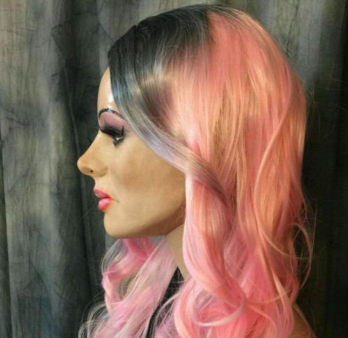 Latex maske marilyn pink - latex,
