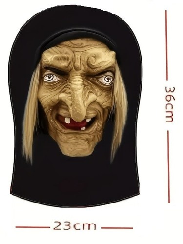 Grusel hexe maske mit - hexe, haaren