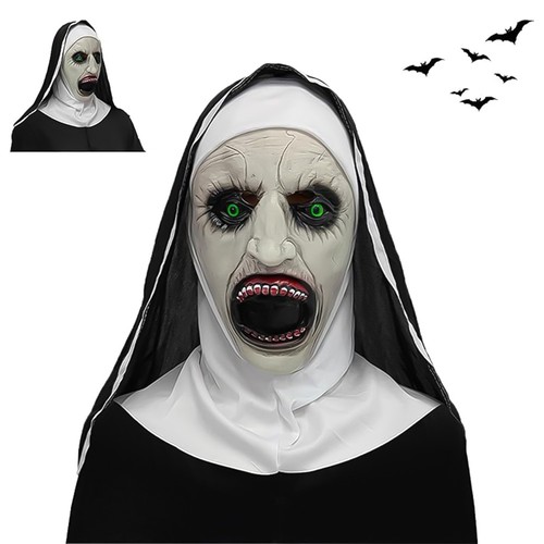 Horror the nun latex maske - horror,