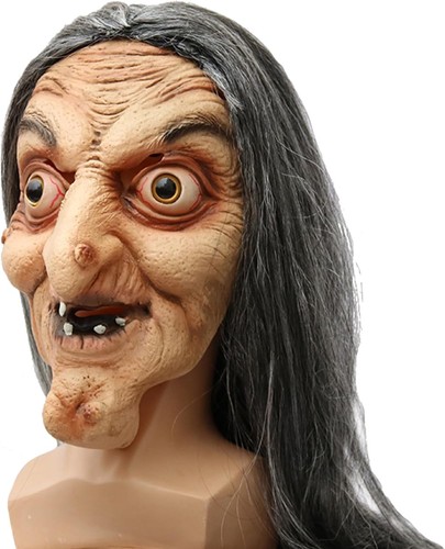 Hexenmaske aus latex - hexenmaske,