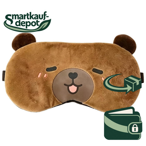 Schlafmaske plüsch lustig - schlafmaske,